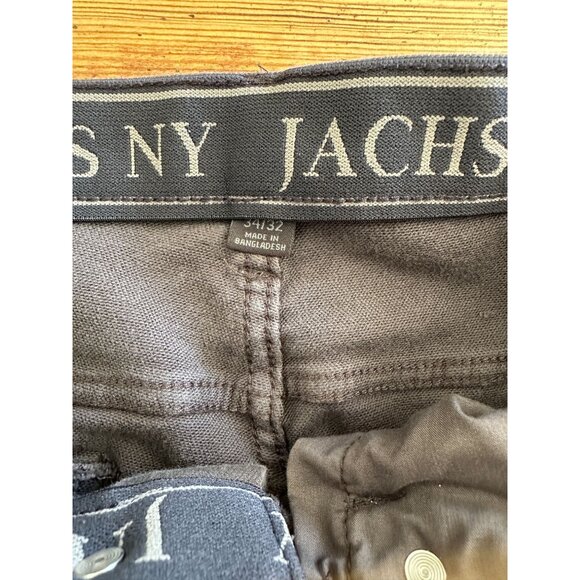 Jachs NY Mens Slim Fit Gray Stretch Pants Size 34/32 Five-Pocket Cotton Rayon - Picture 4 of 7
